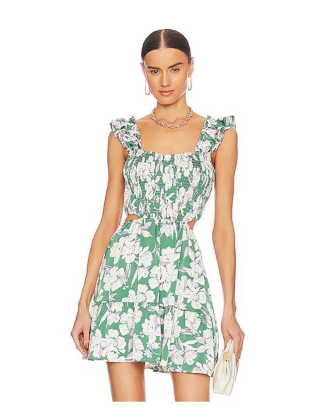 Heartloom Waverly Floral Cutout Sundress in Luau Green